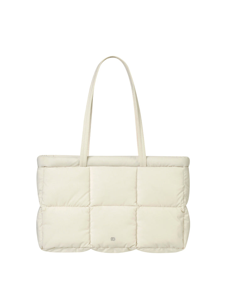 Stand Oil Bubble Bag — Padded Oblong Crossbody — Cream
