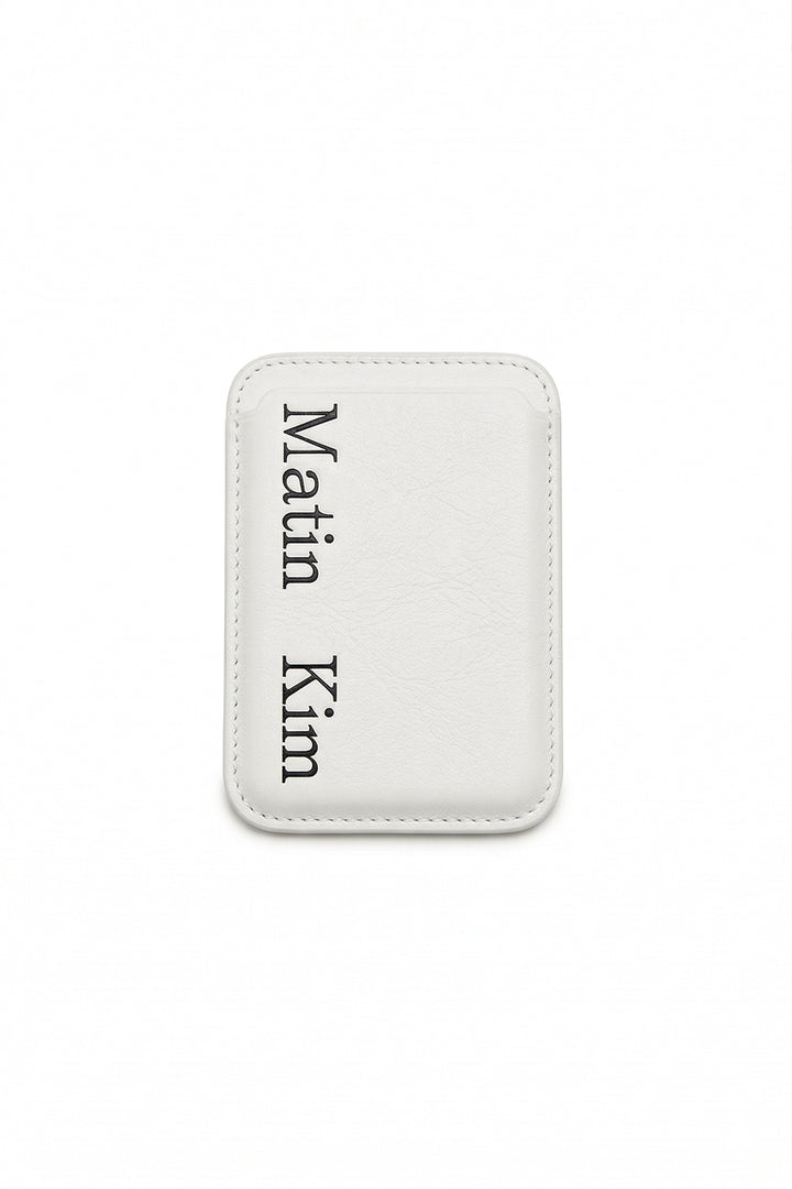 Matin Kim Magnetic Card Wallet — Ivory