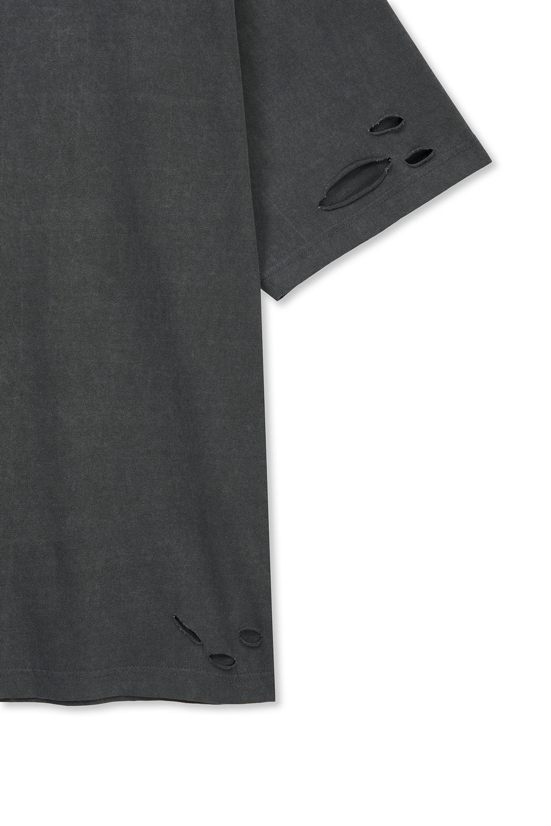 Matin Kim Distressed Logo Top — Charcoal