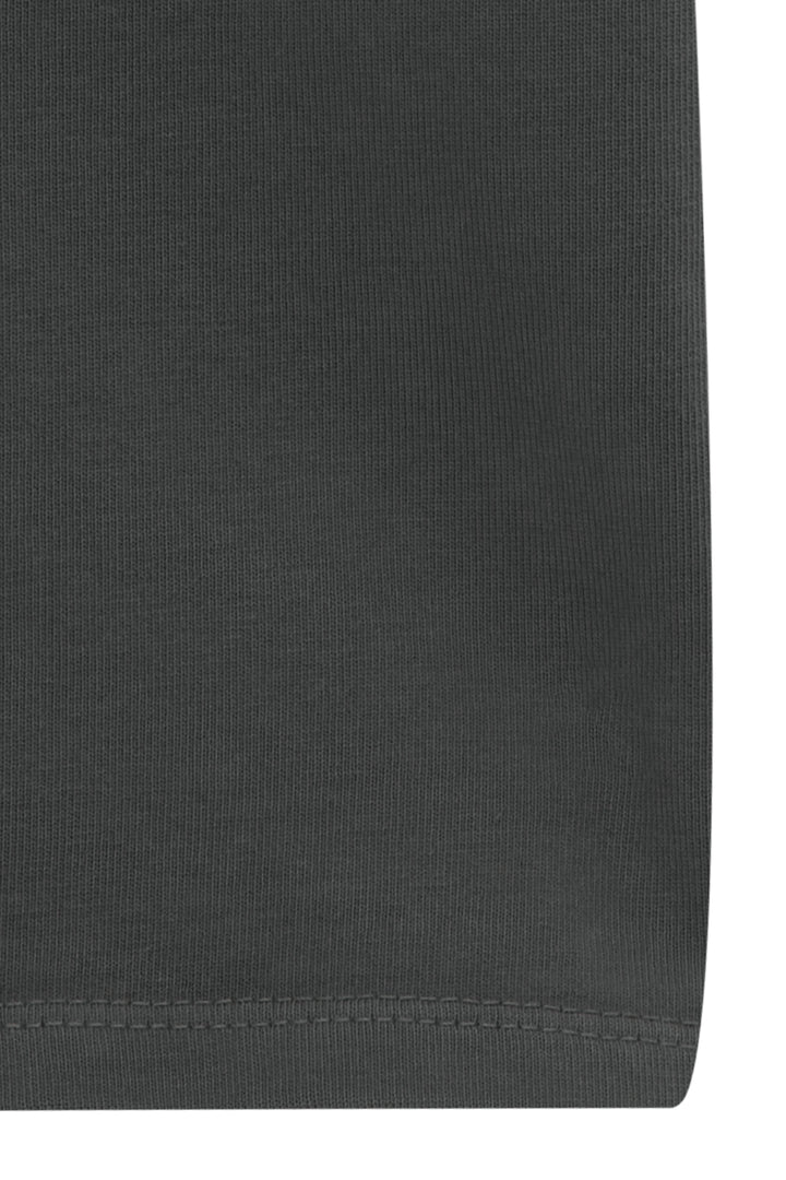 Matin Kim Pigment Cut Out Logo Crop Top — Charcoal