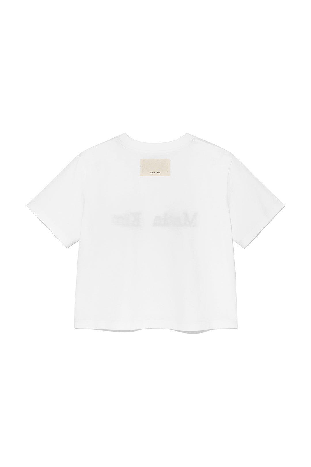 Matin Kim Logo Thread Point Crop Top — White