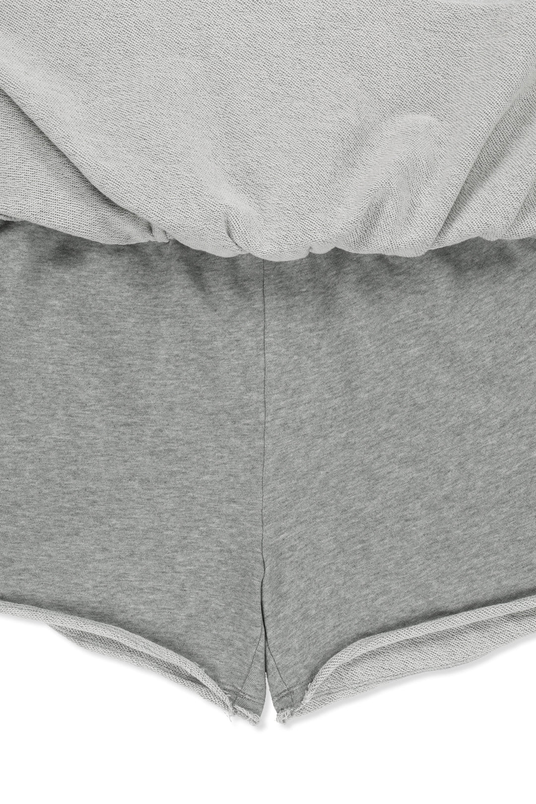 Matin Kim Distressed Terry Skort Shorts — Gray