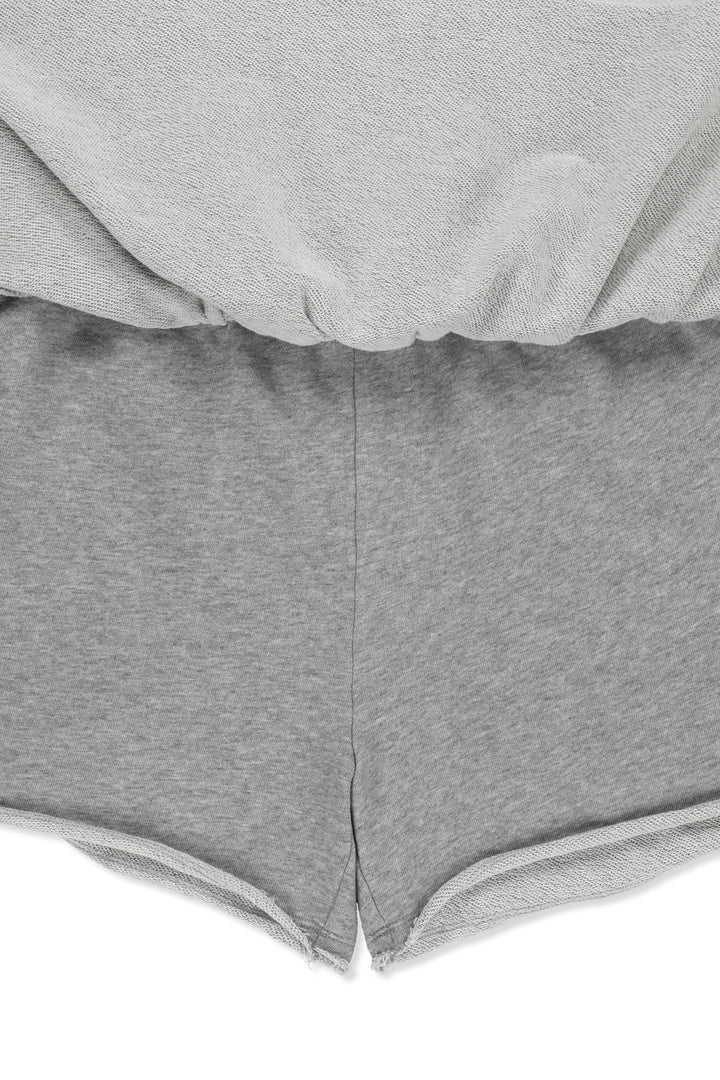 Matin Kim Distressed Terry Skort Shorts — Gray