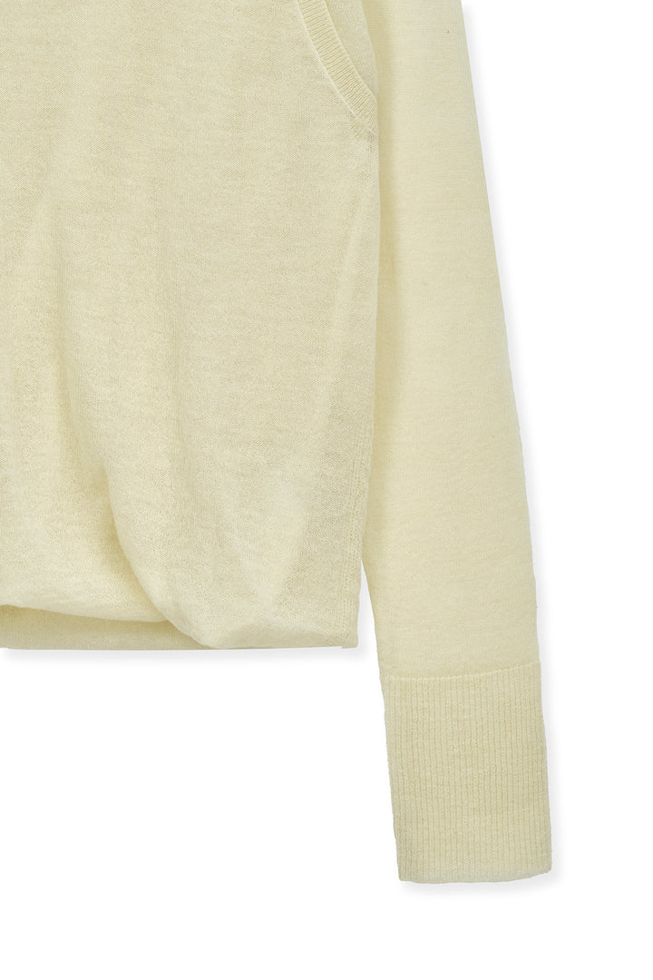 Matin Kim Mohair Layered Knit Pullover — Yellow
