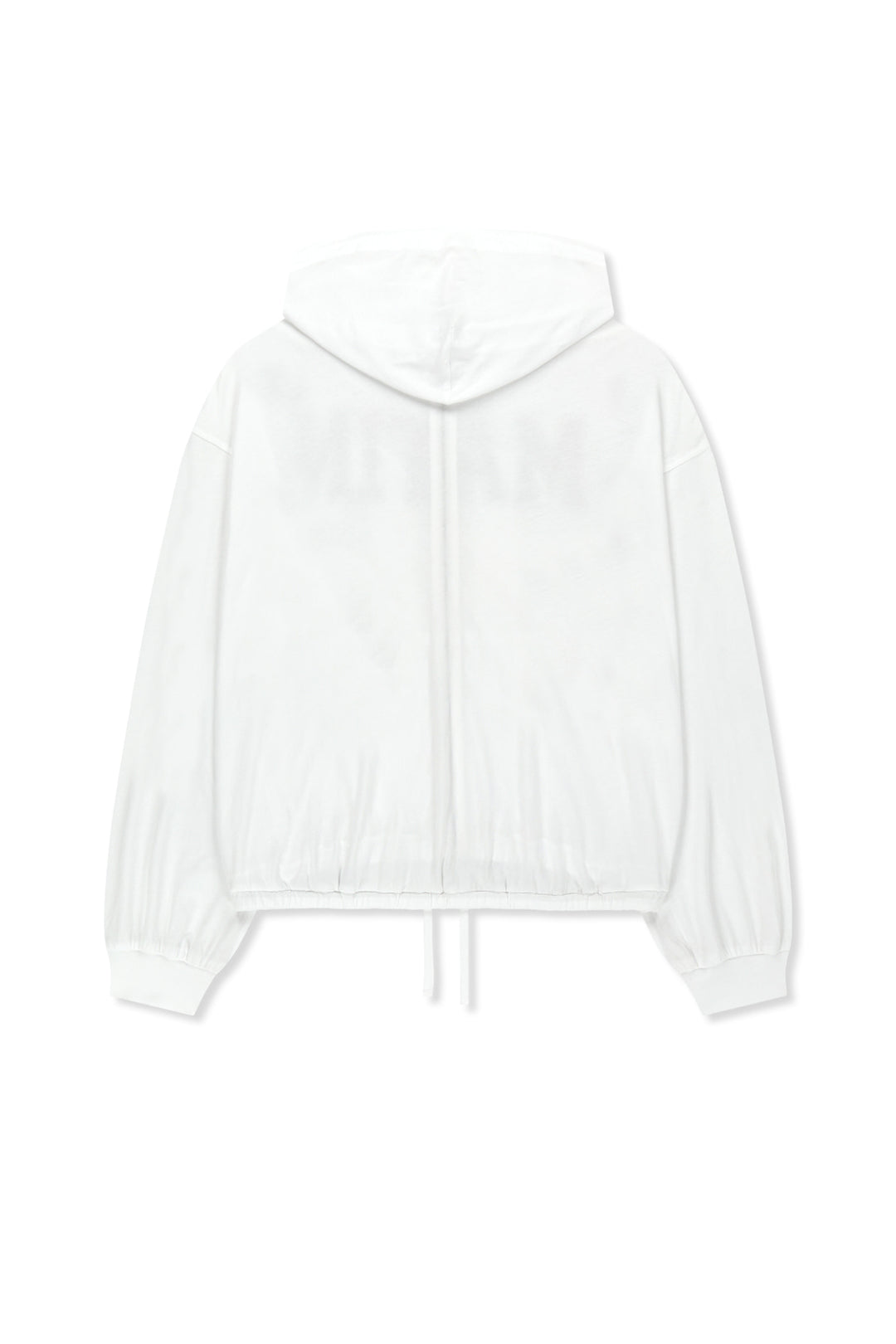 Matin Kim 16 Applique Logo Zip Hoody — White