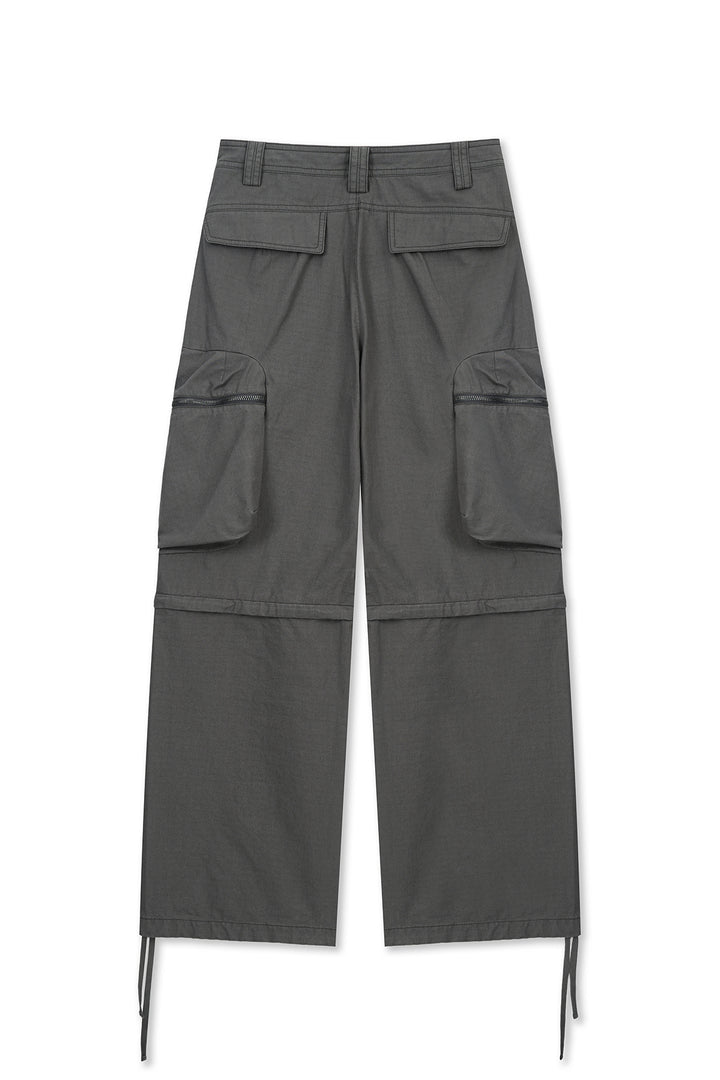 Matin Kim Detachable Cargo Pants — Charcoal