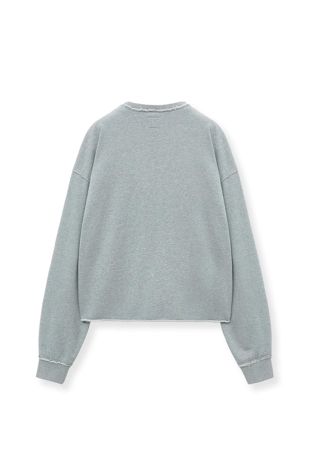 Matin Kim Raw Cut Applique Sweatshirt — Gray