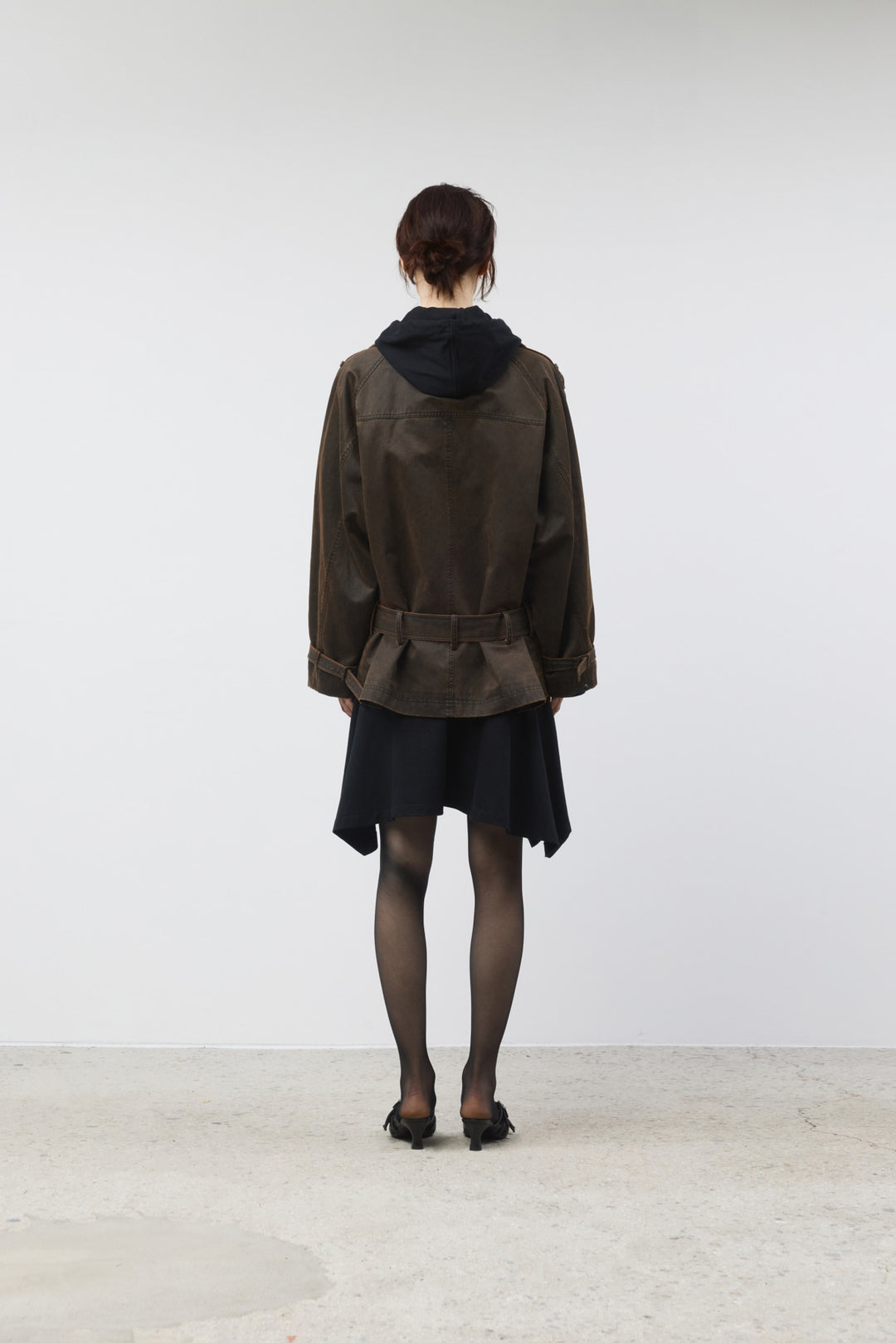 KIMMATIN Washed Trench Jacket — Brown