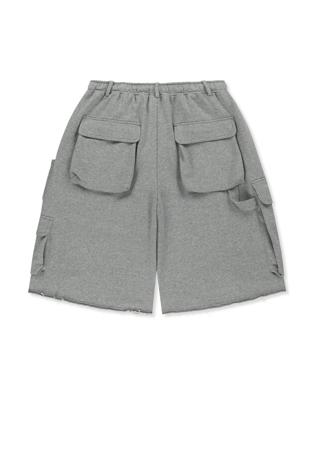 Matin Kim Terry Utility Pocket Bermuda — Gray