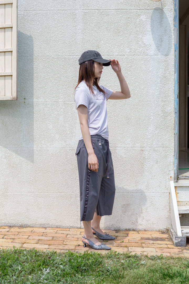 Matin Kim Appliqué Logo Patch Top in Lilac