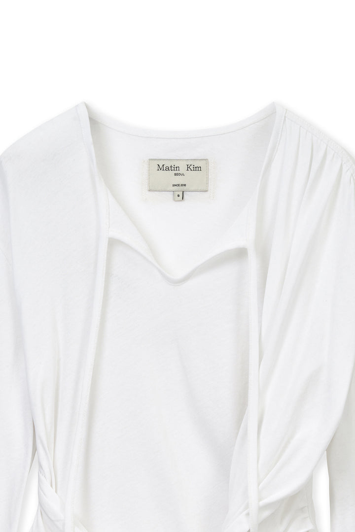 Matin Kim Tied Drapery Top — White