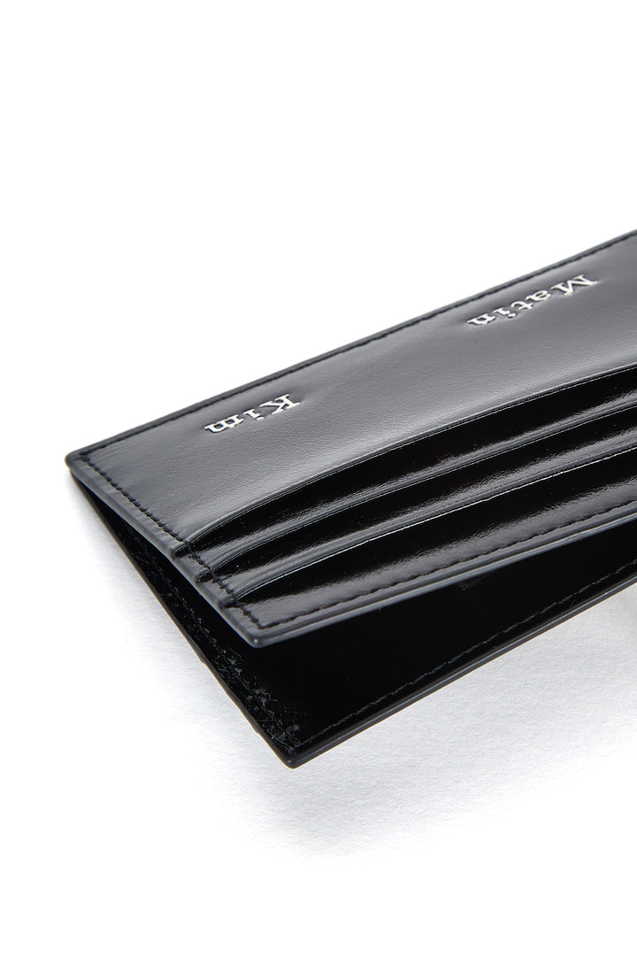 Matin Kim Steel Logo Card Wallet — Black