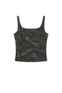 Matin Kim Square Neck Cropped Tank — Charcoal