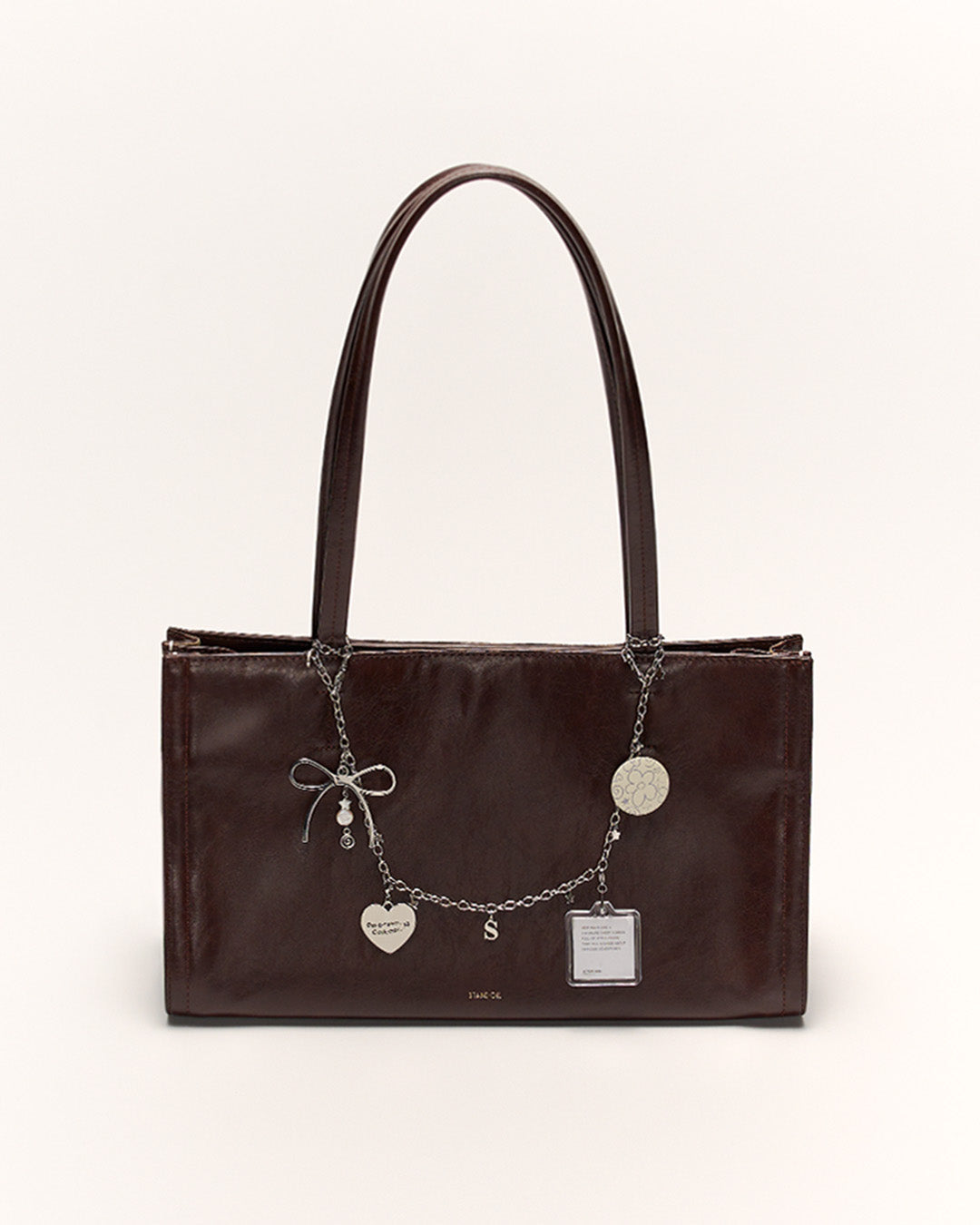 Stand Oil Oblong Bag — Structured Shoulder — Maroon