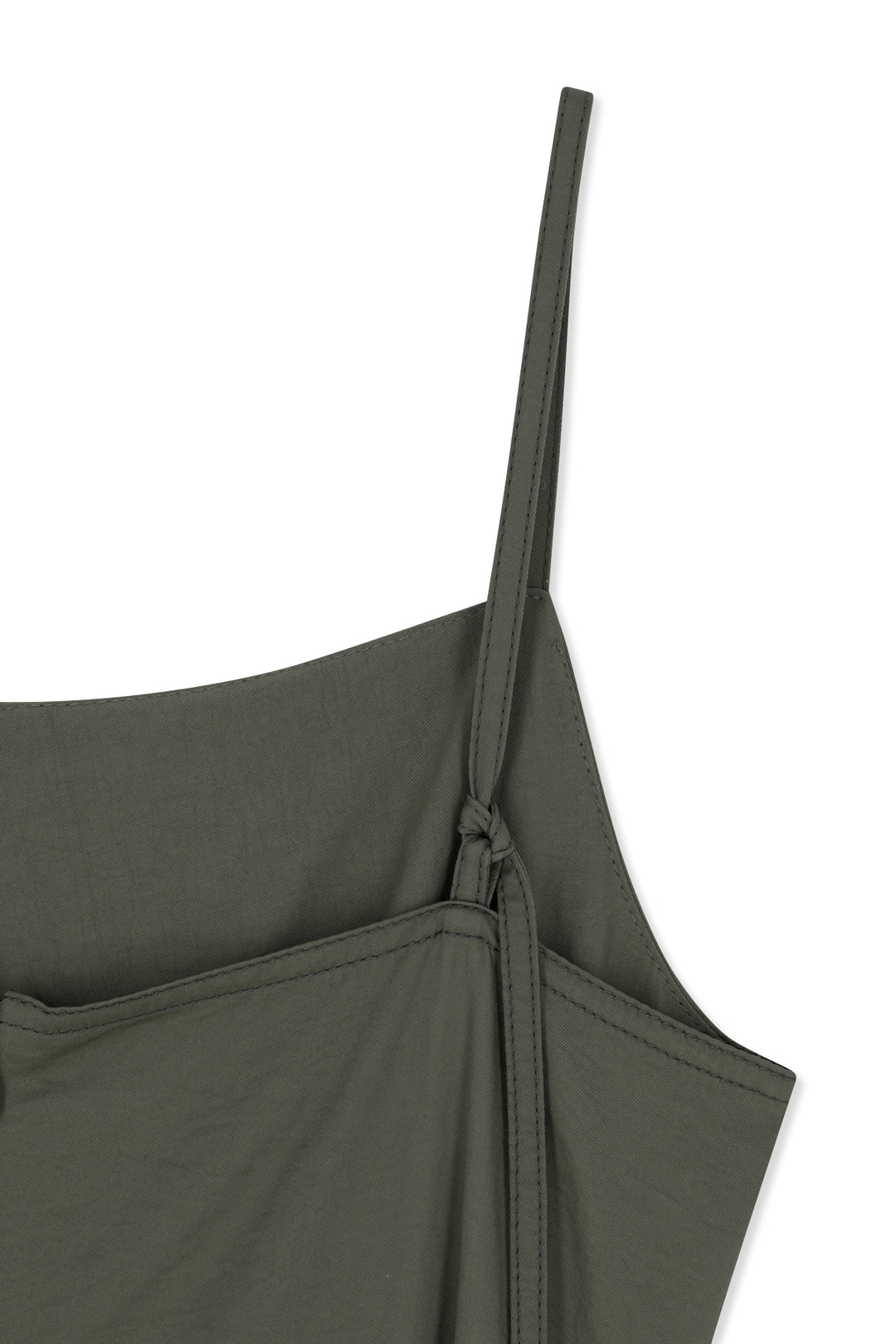 Matin Kim Sleeveless Wrap Dress — Khaki