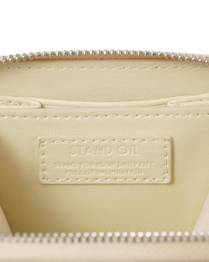 Stand Oil Post Wallet — Glossy Mini Cardholder — Butter