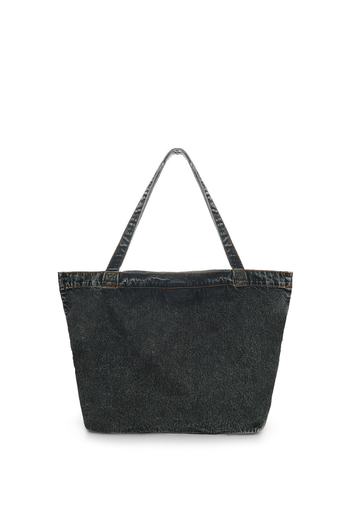 Matin Kim Stitch Denim Shoulder Bag — Black