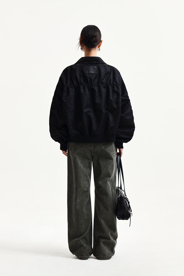 Matin Kim Dart Point Denim Pants — Khaki