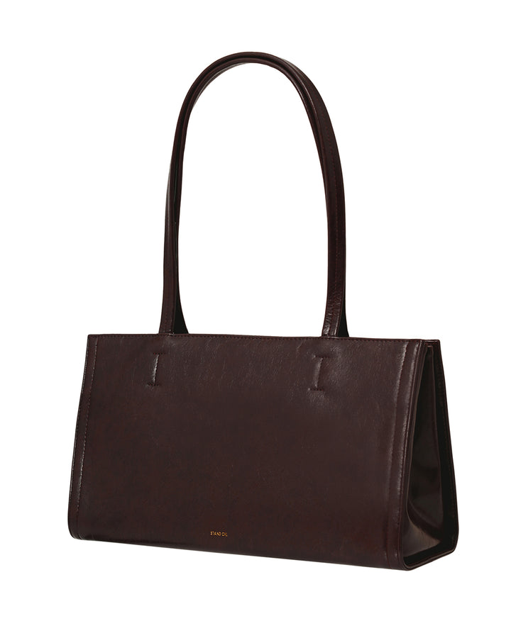 Stand Oil Oblong Bag — Structured Shoulder — Maroon
