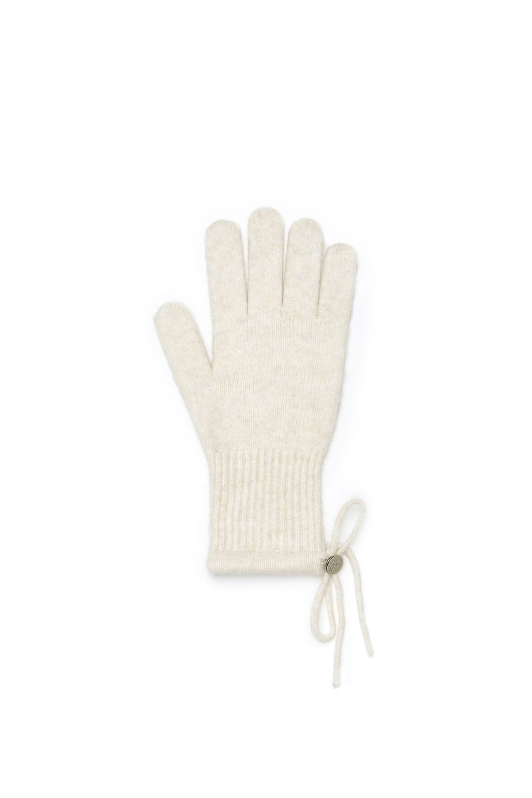 Matin Kim Ribbon Finger Hole Gloves — Ivory