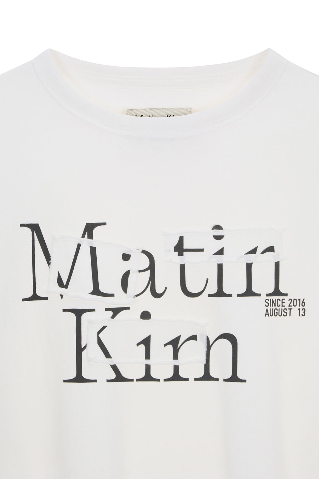 Matin Kim Patch Graphic Long Sleeve Top — White