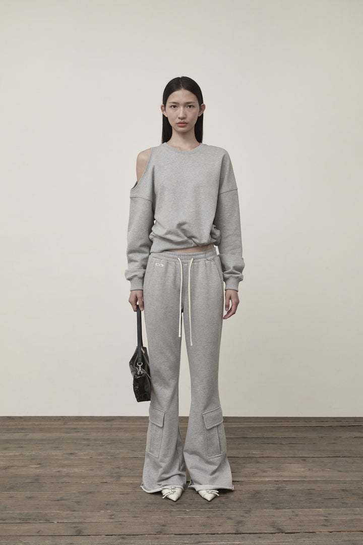 Matin Kim Shoulder Hole Sweatshirt — Gray