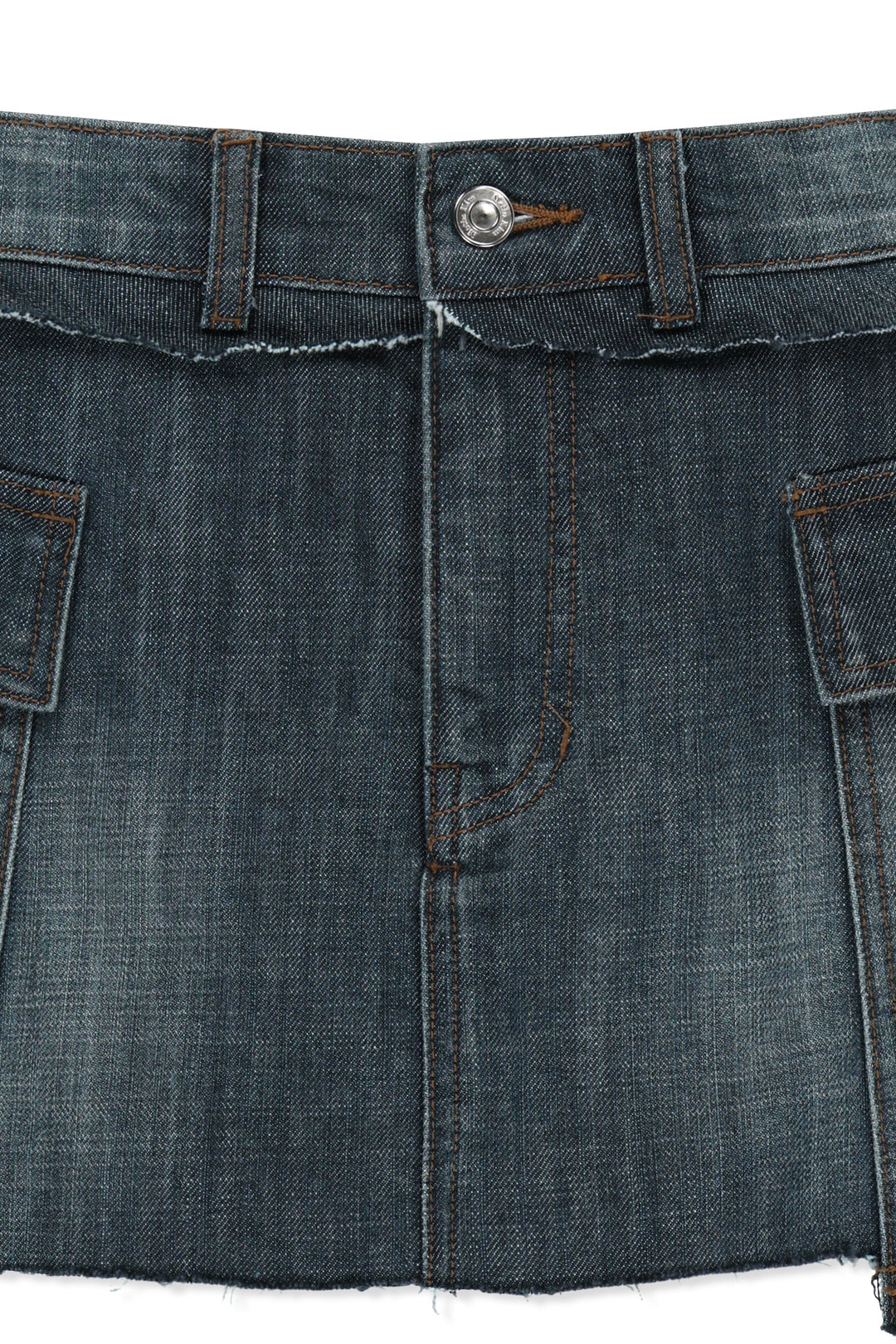 Matin Kim Cargo Mini Denim Skort — Blue