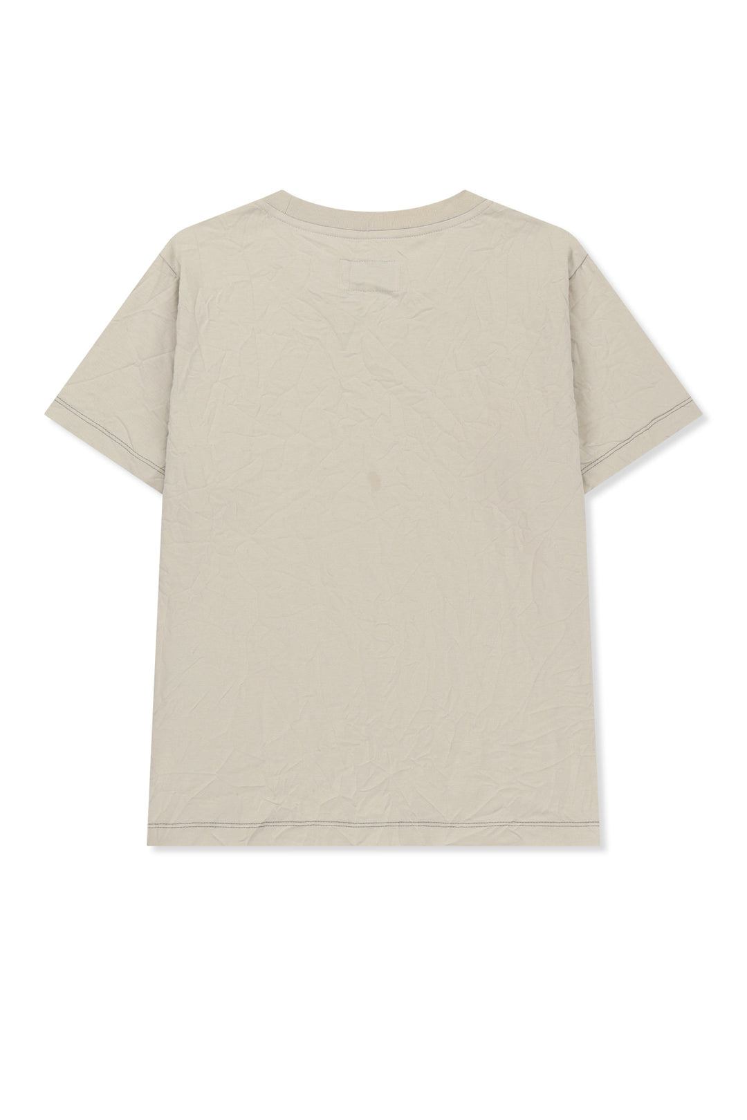 Matin Kim Lettering Graffiti Crease Top — Beige