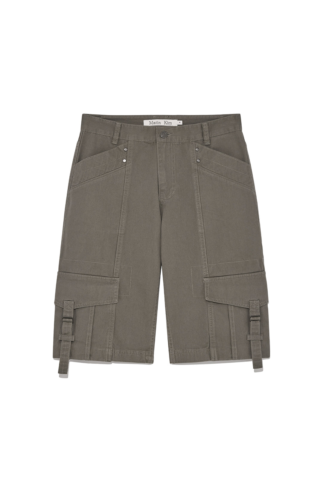 Matin Kim Semi Slimfit Bermuda Pants — Khaki