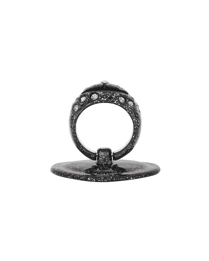 Stand Oil Princess Bear Grip Ring — Glitter Black