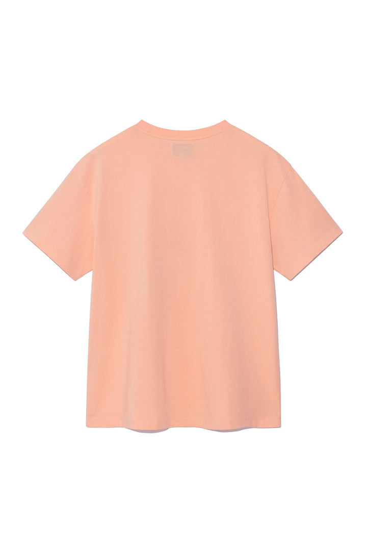 Matin Kim Pairing Logo Printing Top Peach