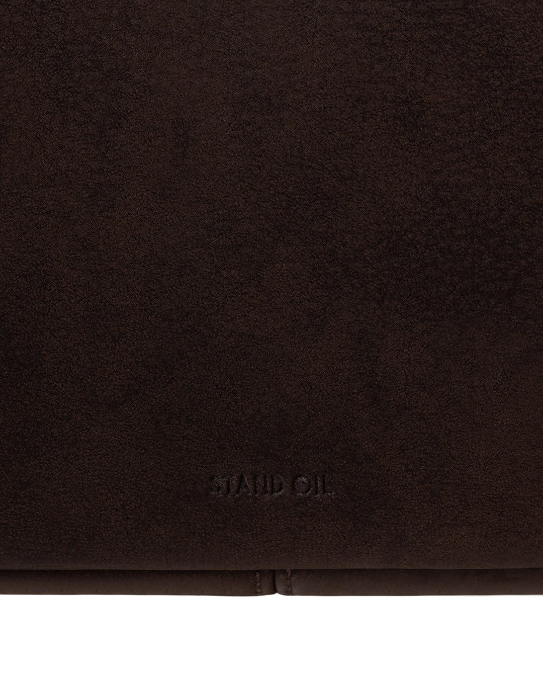 Stand Oil More Baguette Bag — Suede maroon