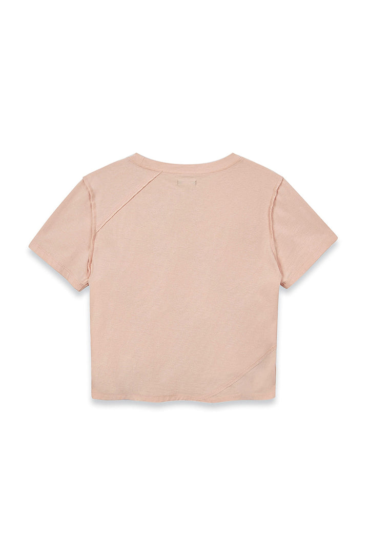 Matin Kim Diagonal Logo Reversible Crop Top — Orange