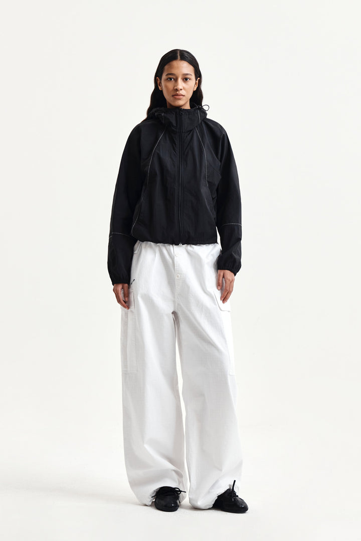 Matin Kim Drawstring Hem Cargo Pants — Ivory