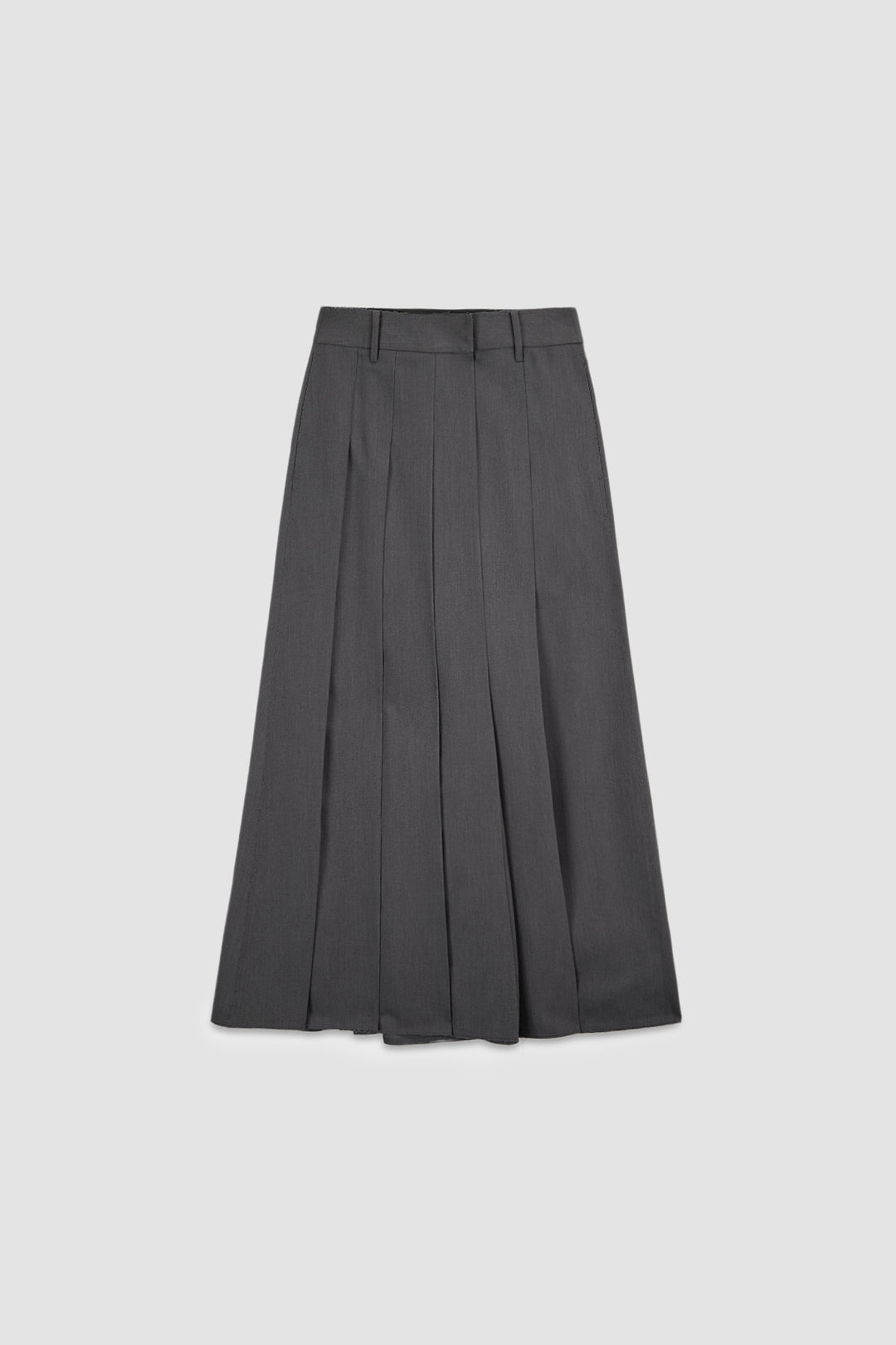 KIMMATIN Unbalance Pleats Pants — Charcoal
