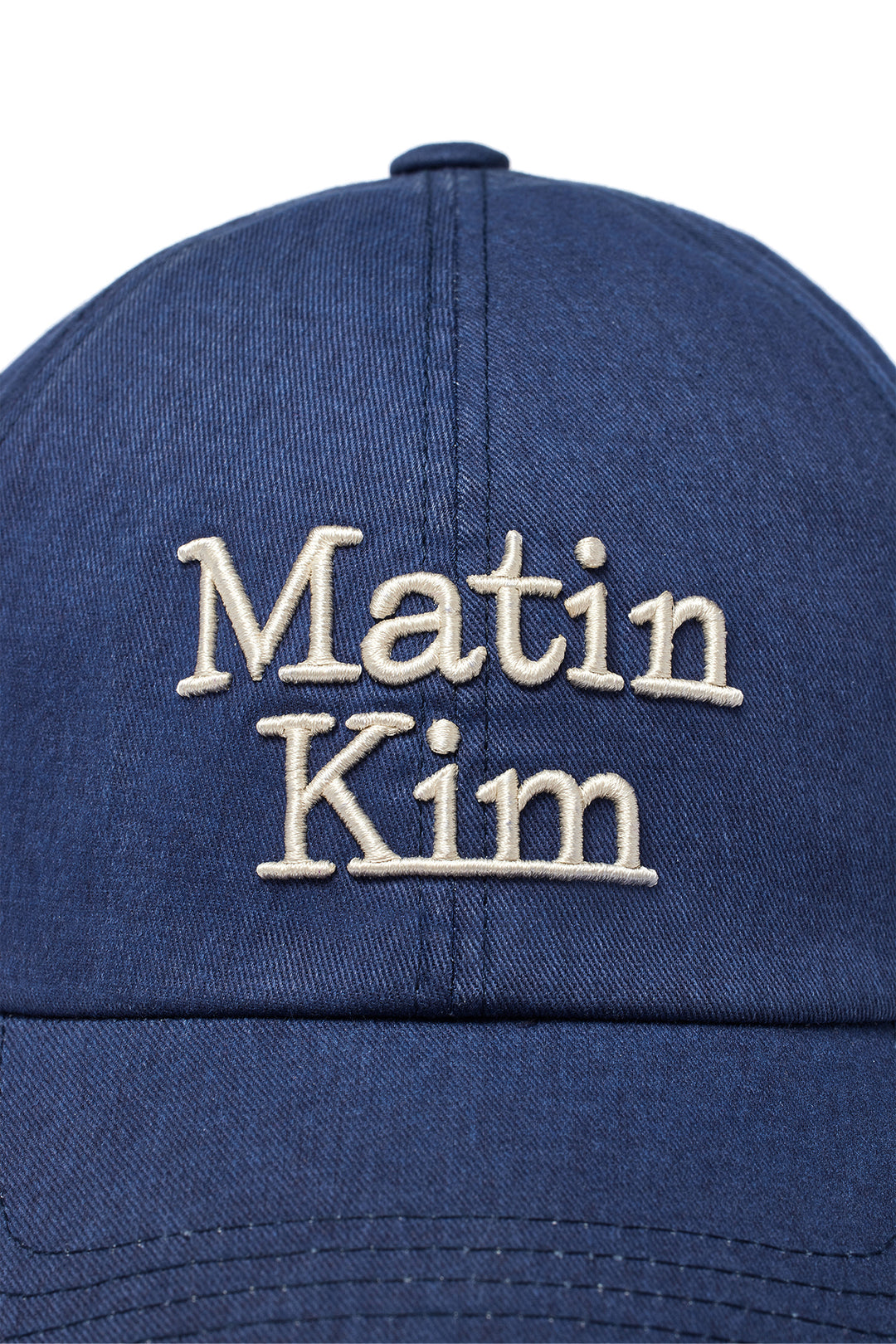 Matin Kim Volume Logo Ball Cap — Navy blue