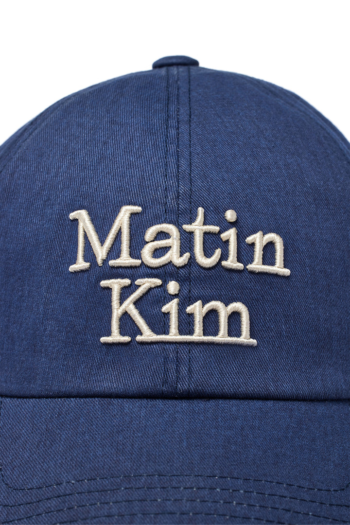 Matin Kim Volume Logo Ball Cap — Navy blue