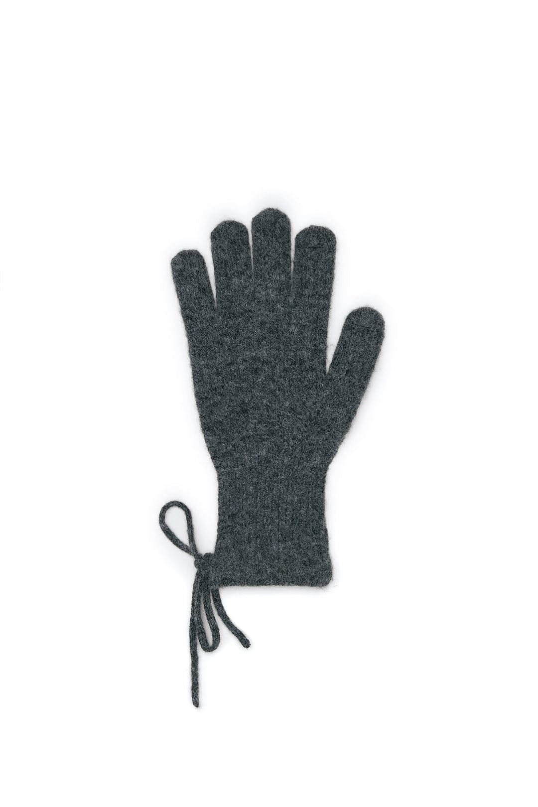 Matin Kim Ribbon Finger Hole Gloves — Charcoal
