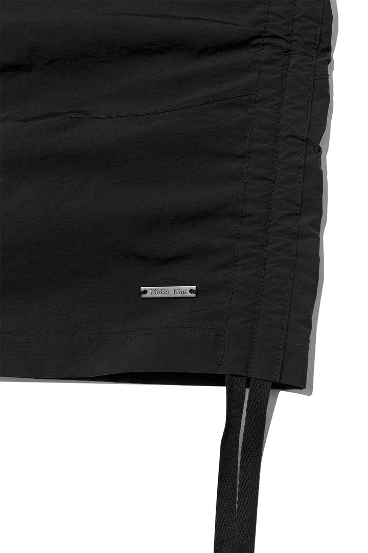 Matin Kim Nylon String Half Pants — Black