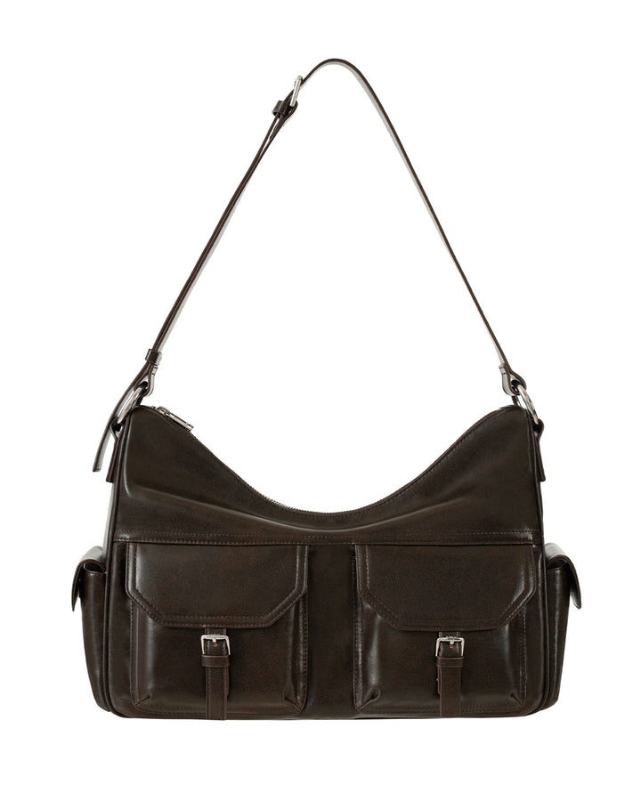 Stand Oil Joey Bag — Structured Crossbody — Maroon