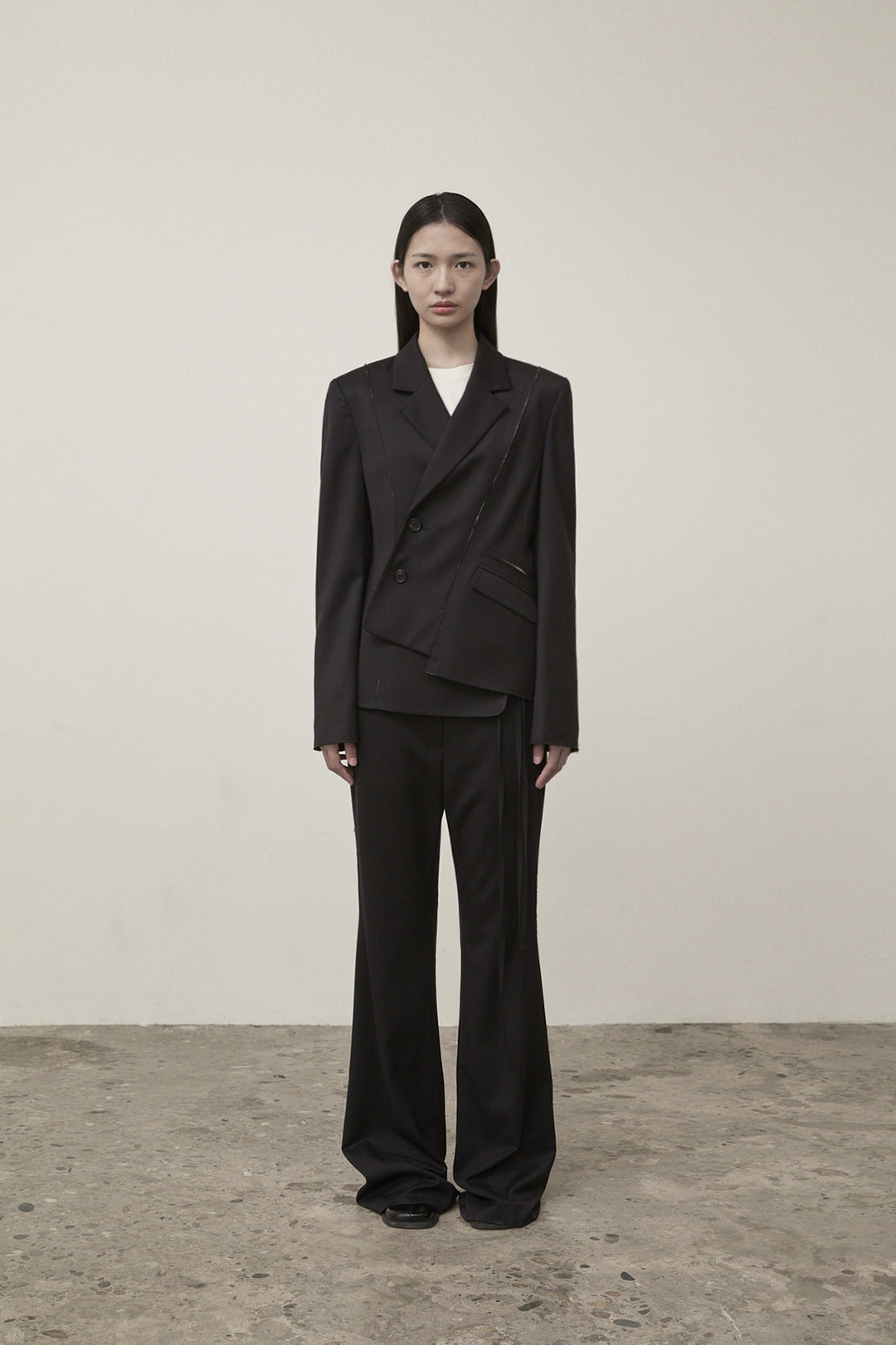 Matin Kim Cut Out Point String Trouser — Black