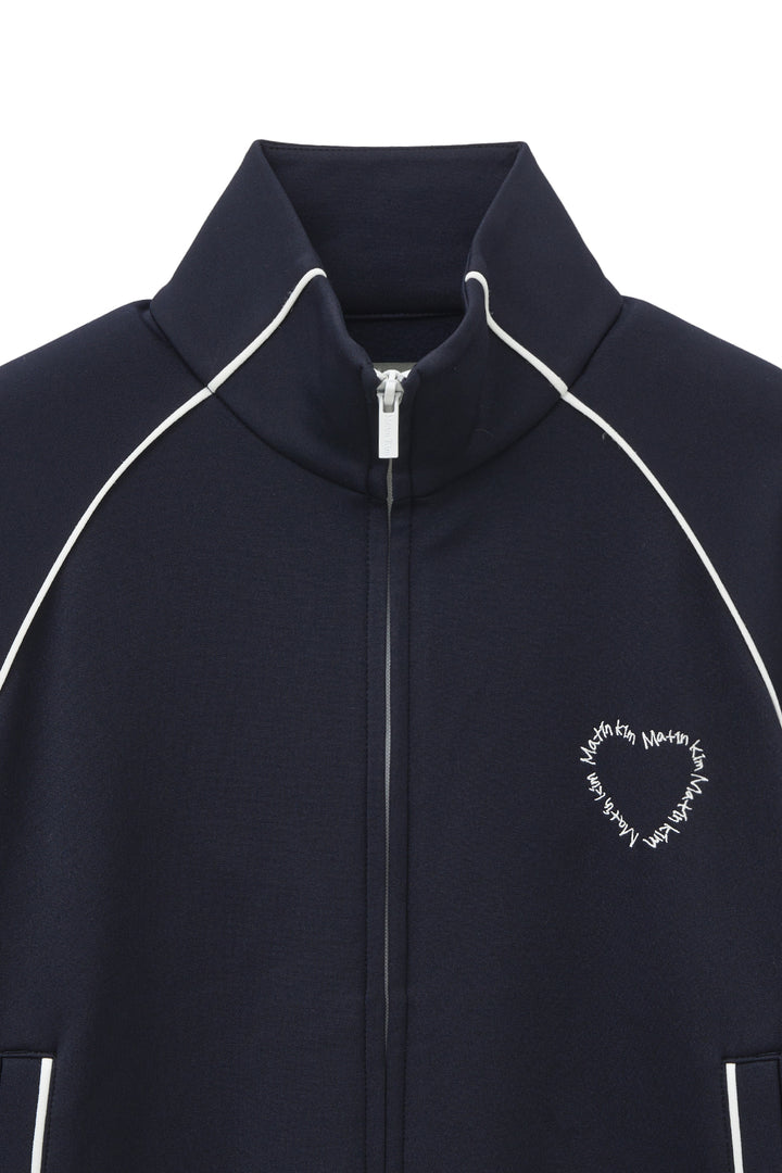Matin Kim Heart Logo Track Jumper — Navy blue