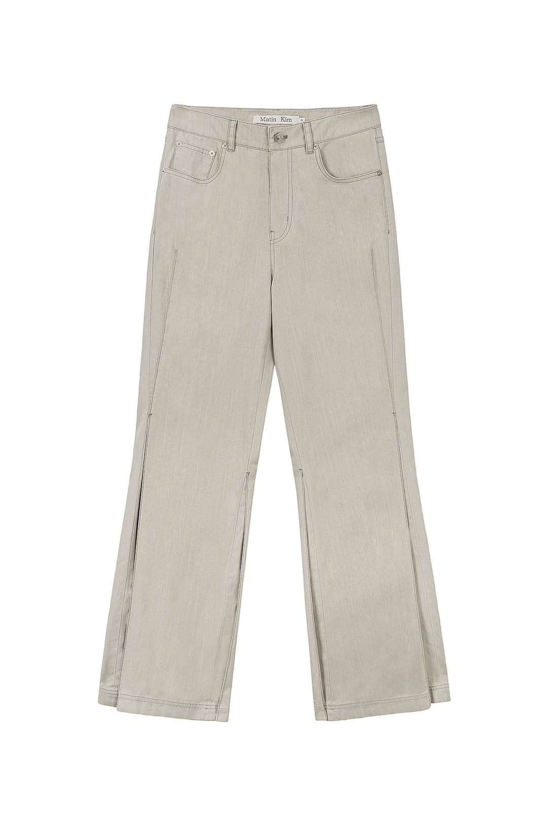 Matin Kim Side Pintuck Point Pants — Beige