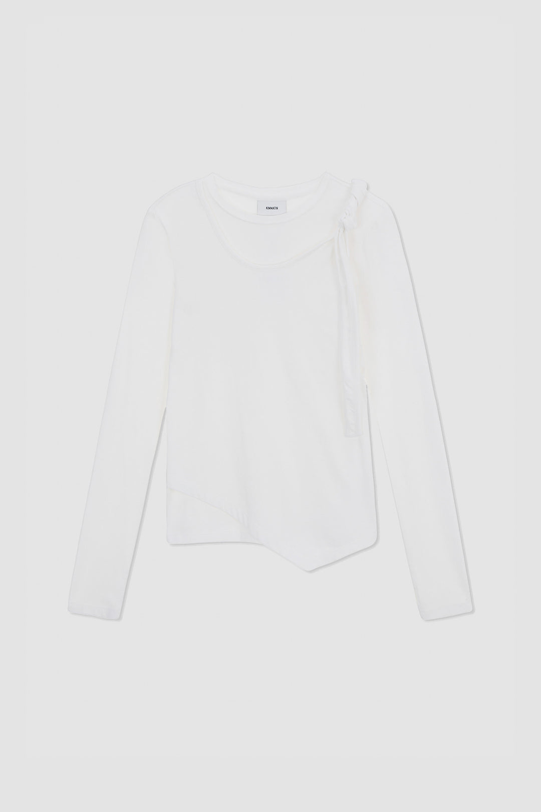 KIMMATIN Twist Strap Long Sleeve Top — Ivory