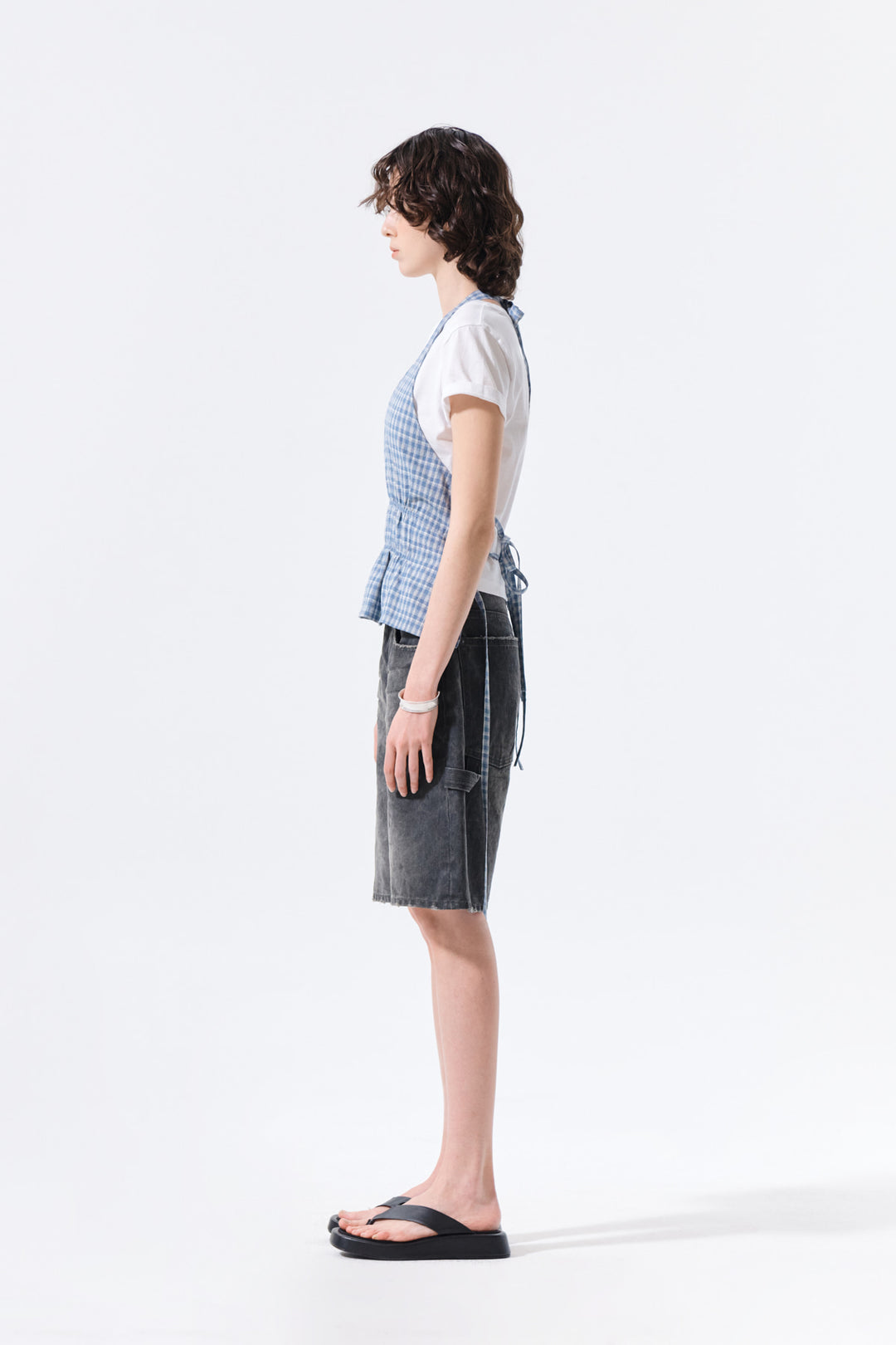 Matin Kim Carpenter Bermuda Denim — Charcoal