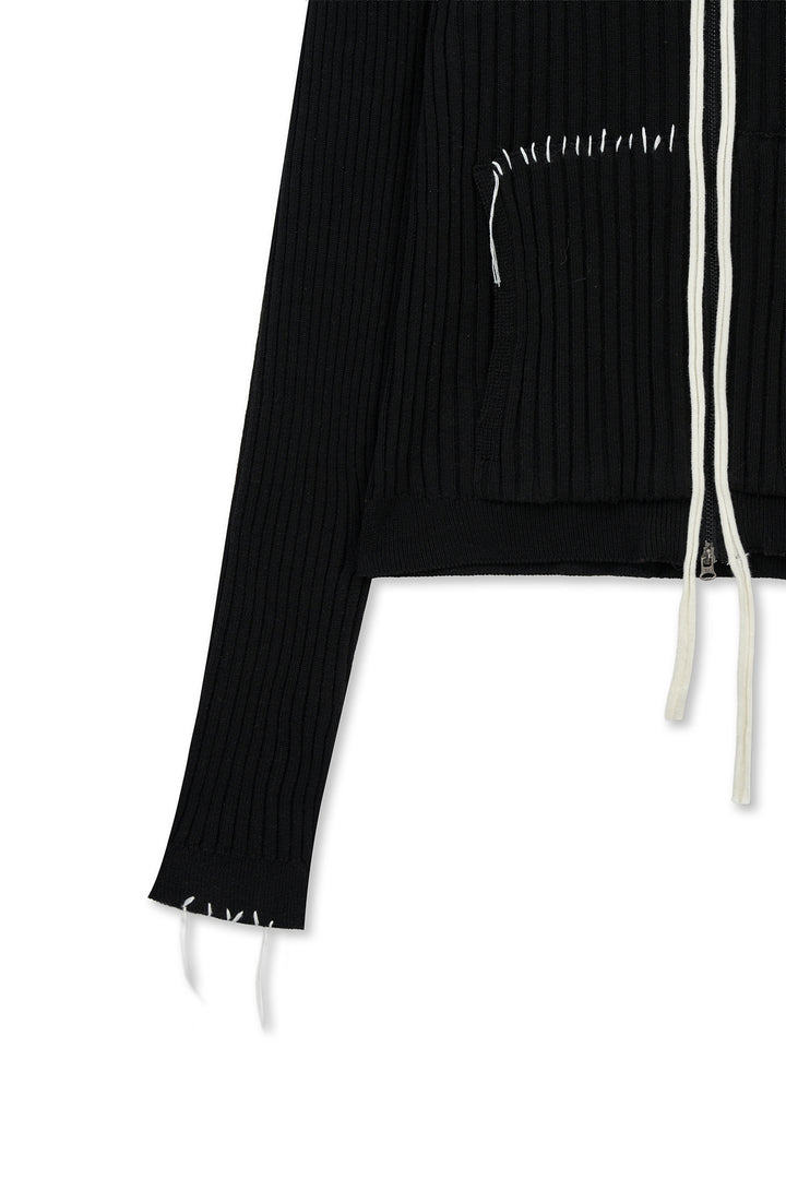 Matin Kim Handcraft Slim Fit Cardigan — Black