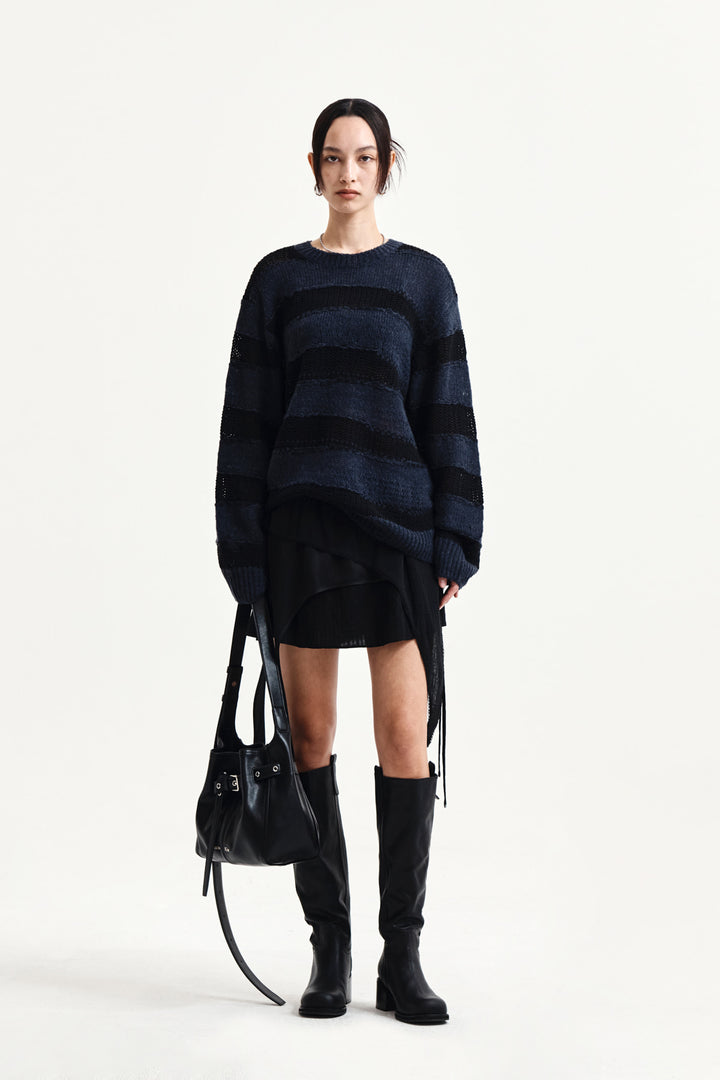 Matin Kim Multi Panel Layered Skirt — Black
