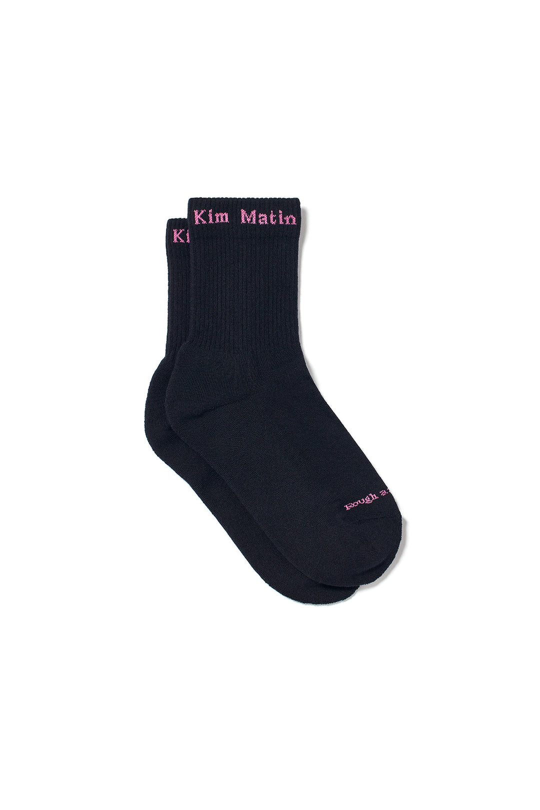 Matin Kim Small Logo Crew Socks — Black