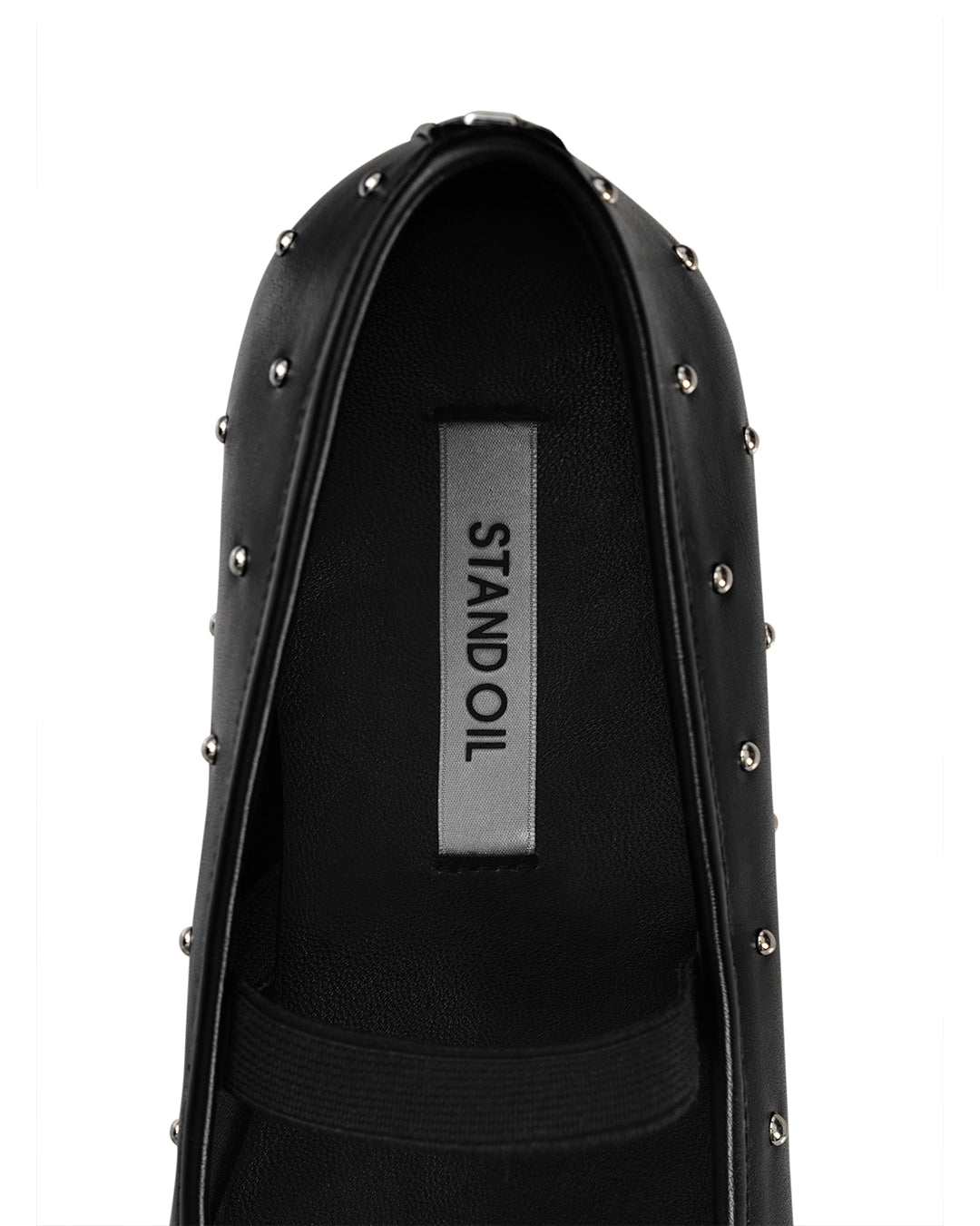 Stand Oil Faye Mary Jane — Semi-Square Flat — Stud Black