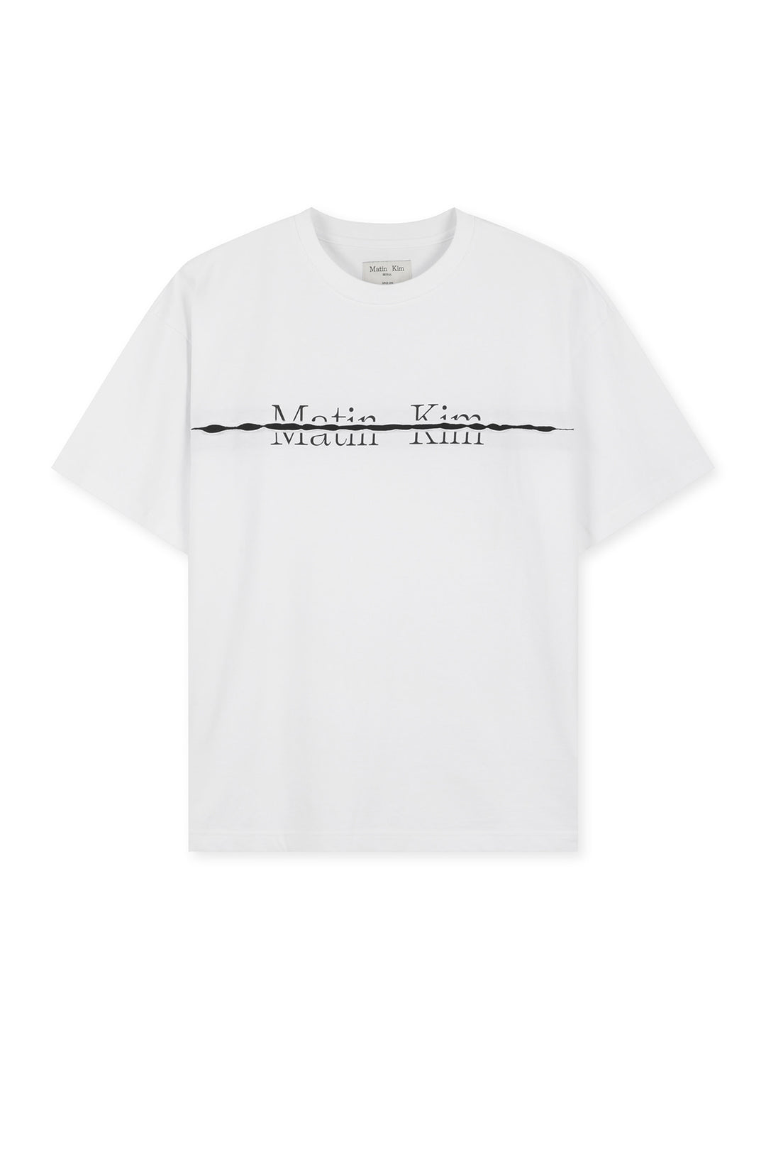 Matin Kim Logo Cutted Layered Top — White